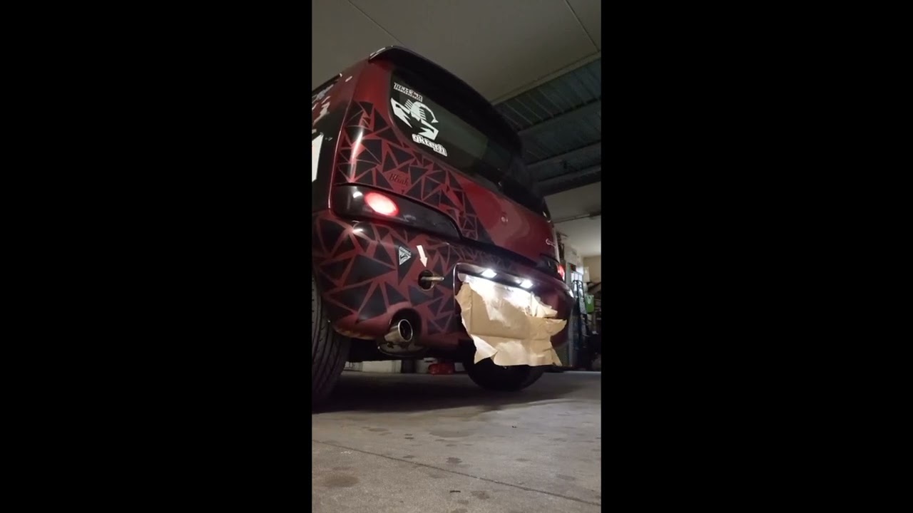 Fiat Seicento Swap 1.2 75HP Decat with 4-2-1 from Punto 75 and original silencer.