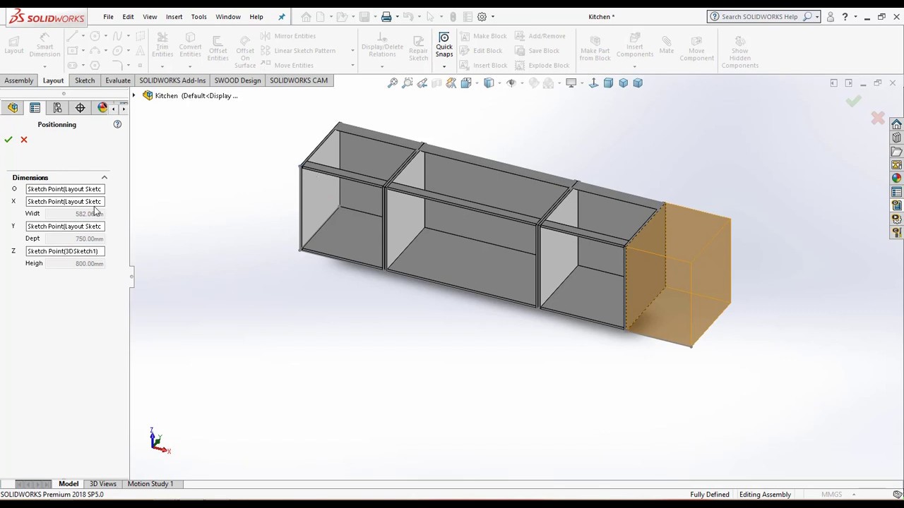 Solidworks - Swood - Smart Boxes with Layout