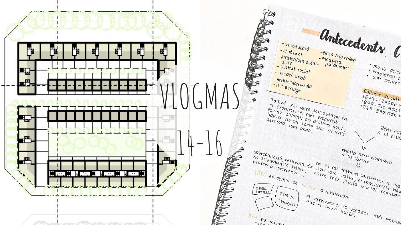 VLOGMAS 14-16 | Pre-exámenes, arquitectura, trabajo, ...❤