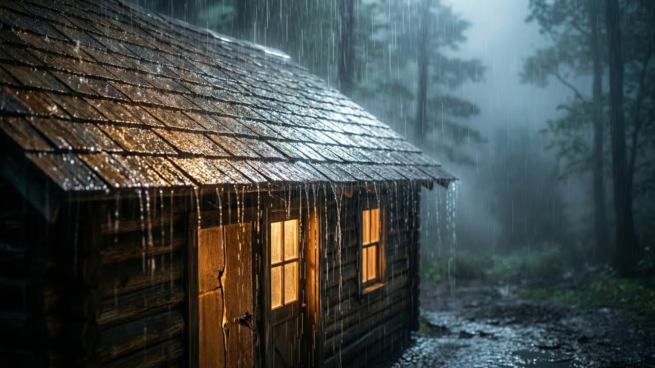 Peaceful Night Rain on the Roof 🌙 Fall Asleep Faster & Stay Asleep