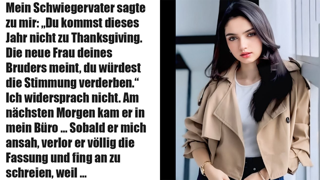 Mein Schwiegervater verbot mir den Thanksgiving-Besuch – bis die Frau meines Bruders ....
