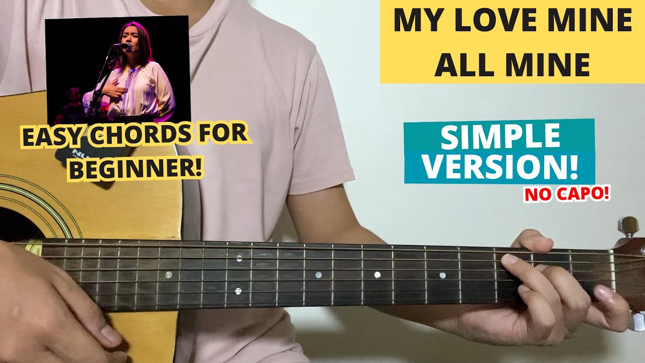 My Love Mine All Mine - Mitski (Guitar Tutorial) Easy Chords For Beginner! No Capo!