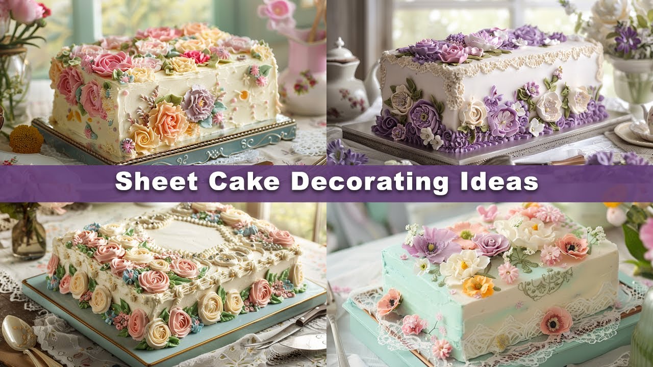 Stunning Floral & Vintage Sheet Cake Ideas | Unique and Beautiful Cake Designs | cake | Vintage cake