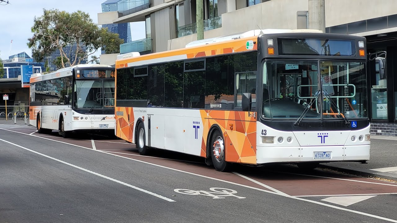Transit Systems #43 Volvo B12BLE from North Melbourne Station to North Melbourne Station (Route 401)