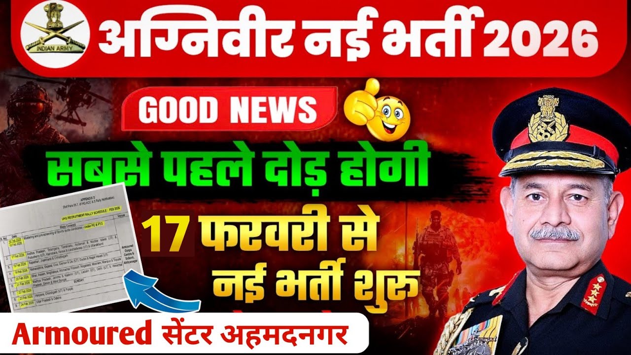 Armoured centre ahmednagar relation bharti 2026 | Army agniveer new vacancy 2026 notification ? 