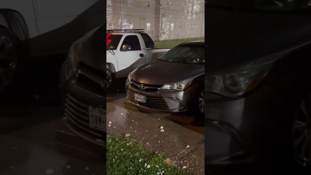 Fort Worth, Texas took a beating from large hail that came crashing down from TWO different storms!