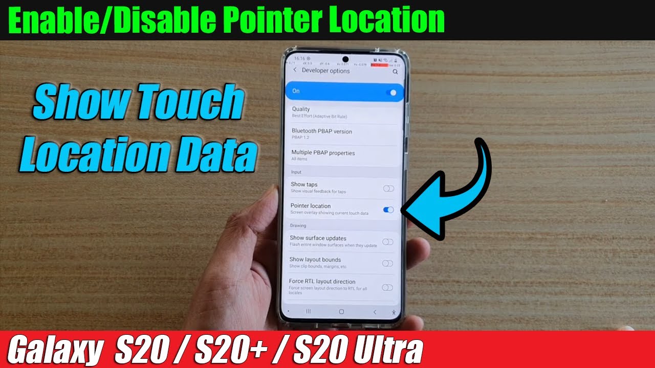 Galaxy S20/S20+: как включить/отключить определение местоположения указателя