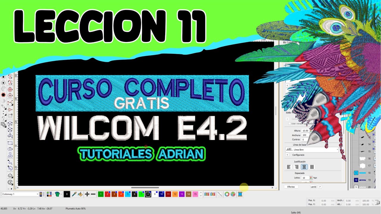 WILCOM para PRINCIPIANTES #11🧵 COMO HACER APLIQUE O BORDADOS CON TELA