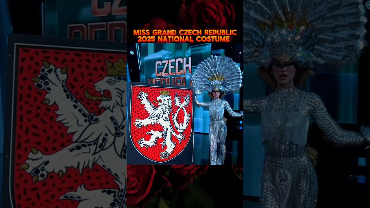 Miss Grand Czech Republic 2025 National Costume: The White eagle & Lion Transformation! 🦁✨