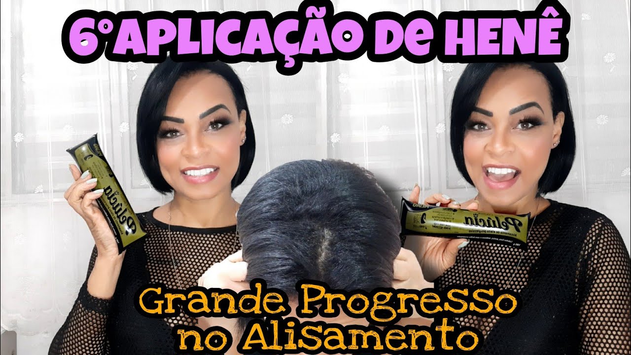 6ª aplicação de hene resultado em cabelo crespo - Mostrei a Finalização
