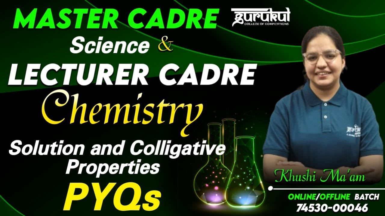 Master Cadre Science Chemistry Preparation | Lecturer Cadre Chemistry | Important Class