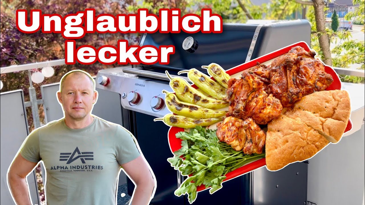 Texas Chicken Legs & Gemüse – Saftige Hähnchenkeulen vom Gasgrill!