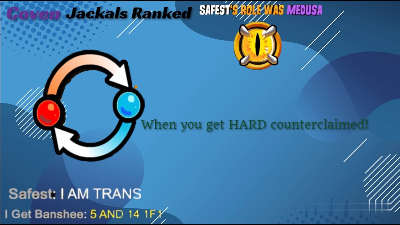 When someone tries to HARD counter claim your ROLE! | Better Town of Salem | Coven Jackals Ranked