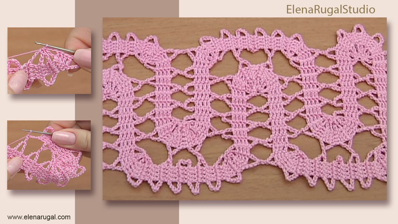 Crochet Bruges Lace Border Tutorial 15 Part 1 of 3