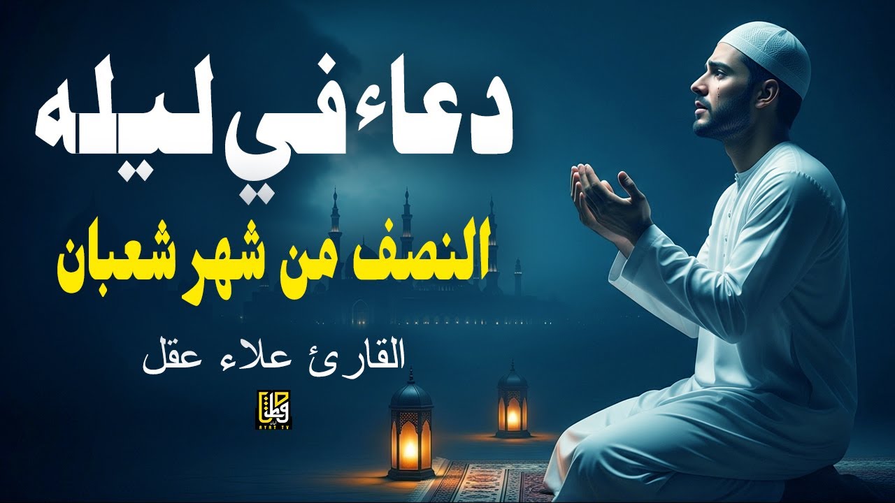 دعاء في ليله النصف من شهر شعبان -  بصوت جميل جداً - مما يفتح الباب أمام الرحمة والبركات والمغفرة