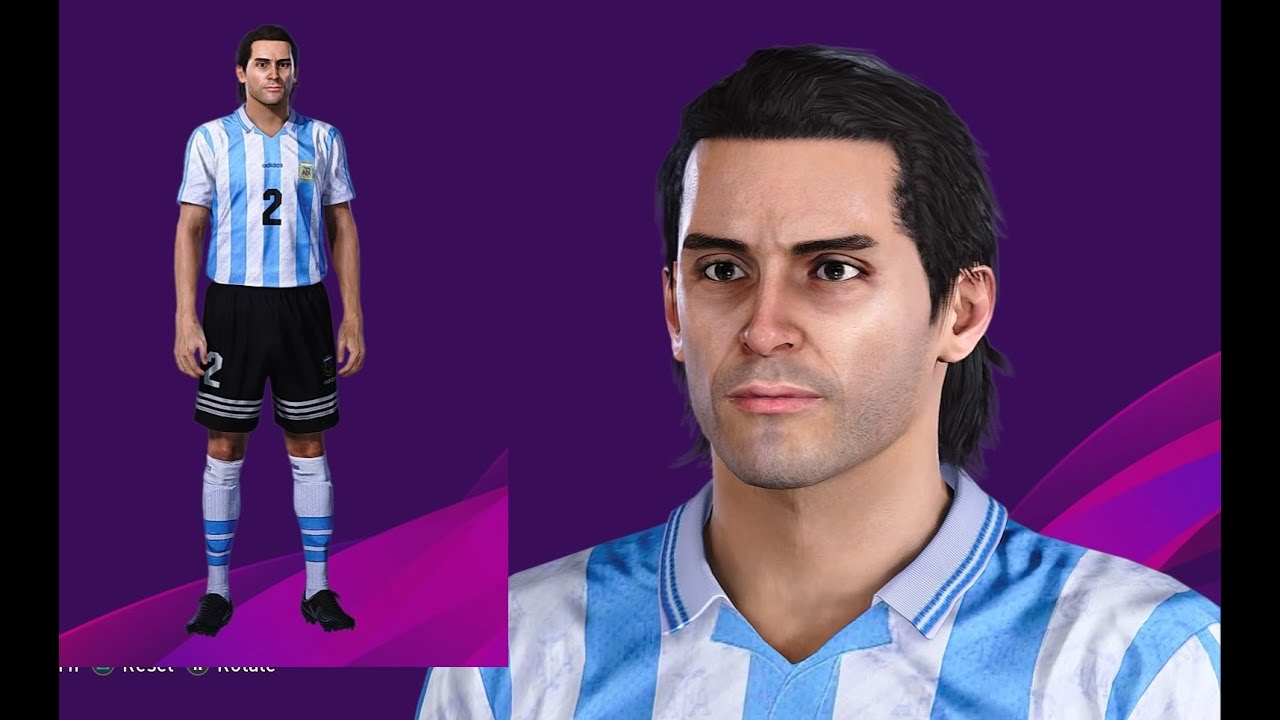 Roberto Ayala PES 2021 and PES 2020 [PS4] face