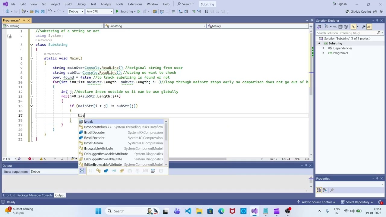 Check Substring  in C# 🔥 | Pseudocode + Code | Interview Question