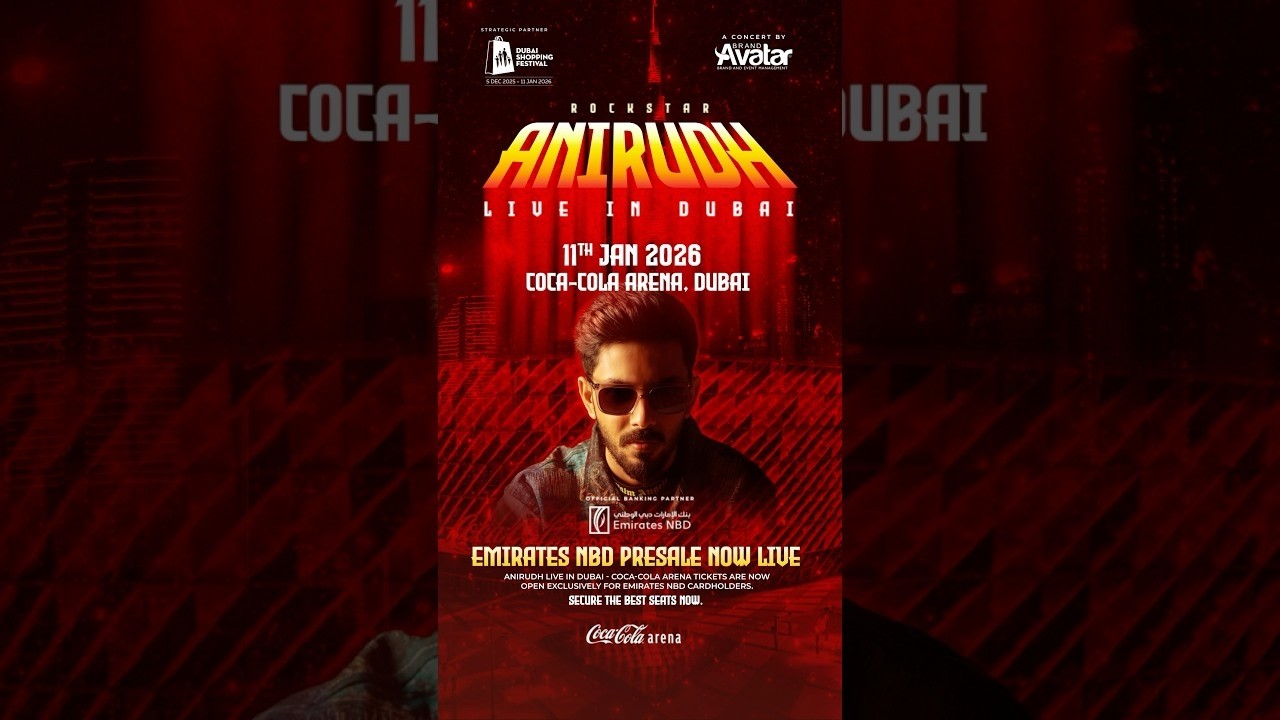 ANIRUDH LIVE CONCERT - DUBAI 2026