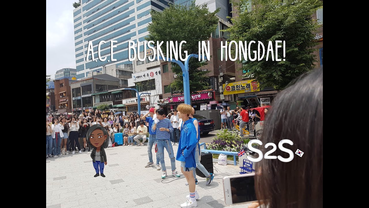 S2S Kpop | A.C.E Busking in Hongdae [180609 Take Me Higher Fancam!]