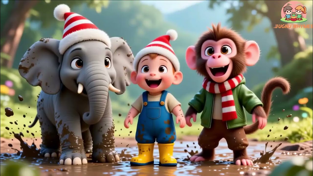 हाथी की कीचड़ पार्टी 🐘 | हिंदी कविताएँ  | Hindi Rhymes |  Kids Cartoon Rhymes |