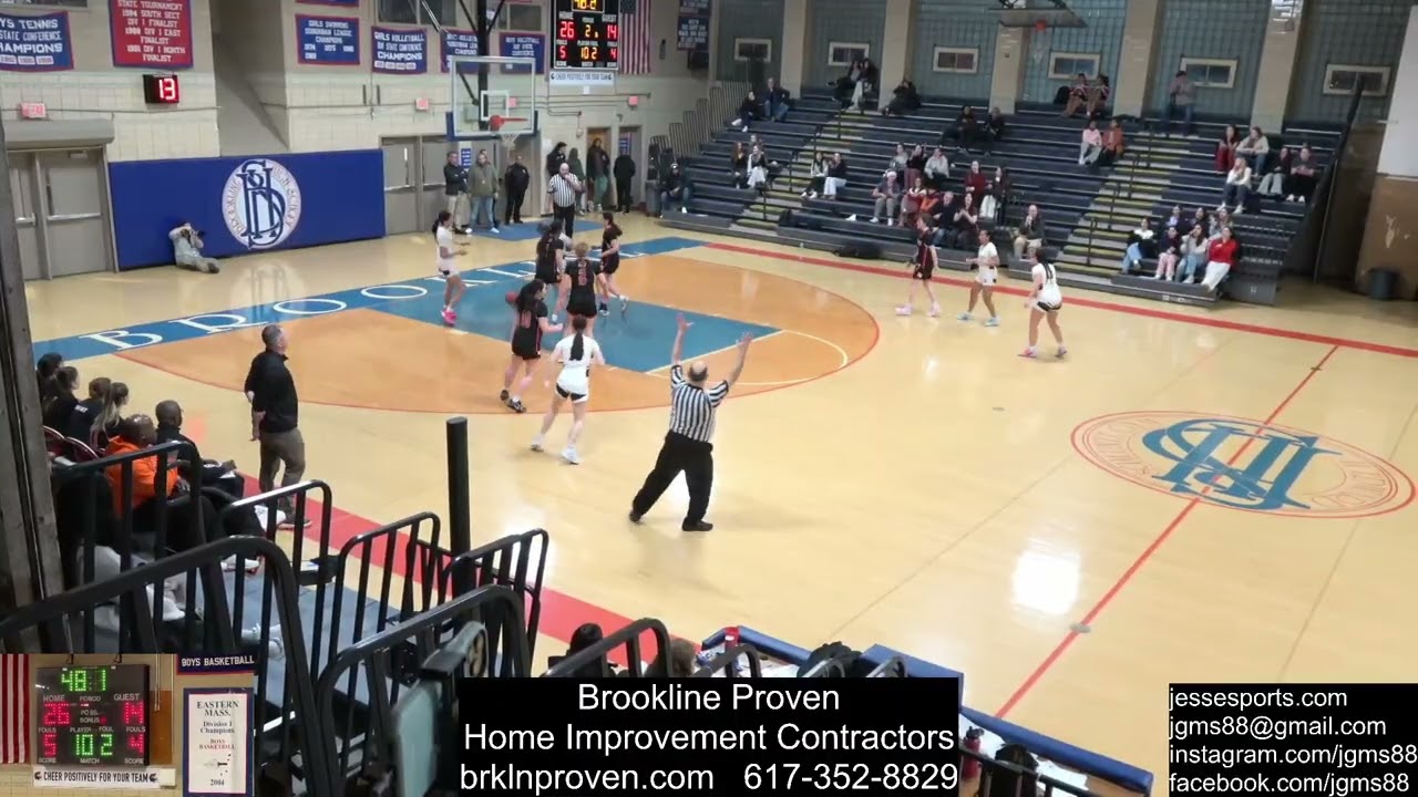 Highlights: Brookline vs. Newton North Girls' Basketball 12/22/25