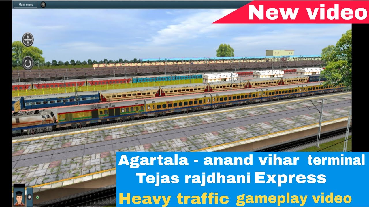 Agartala - anand vihar Tejas rajdhani express gameplay video for trainz  android heavy traffic 