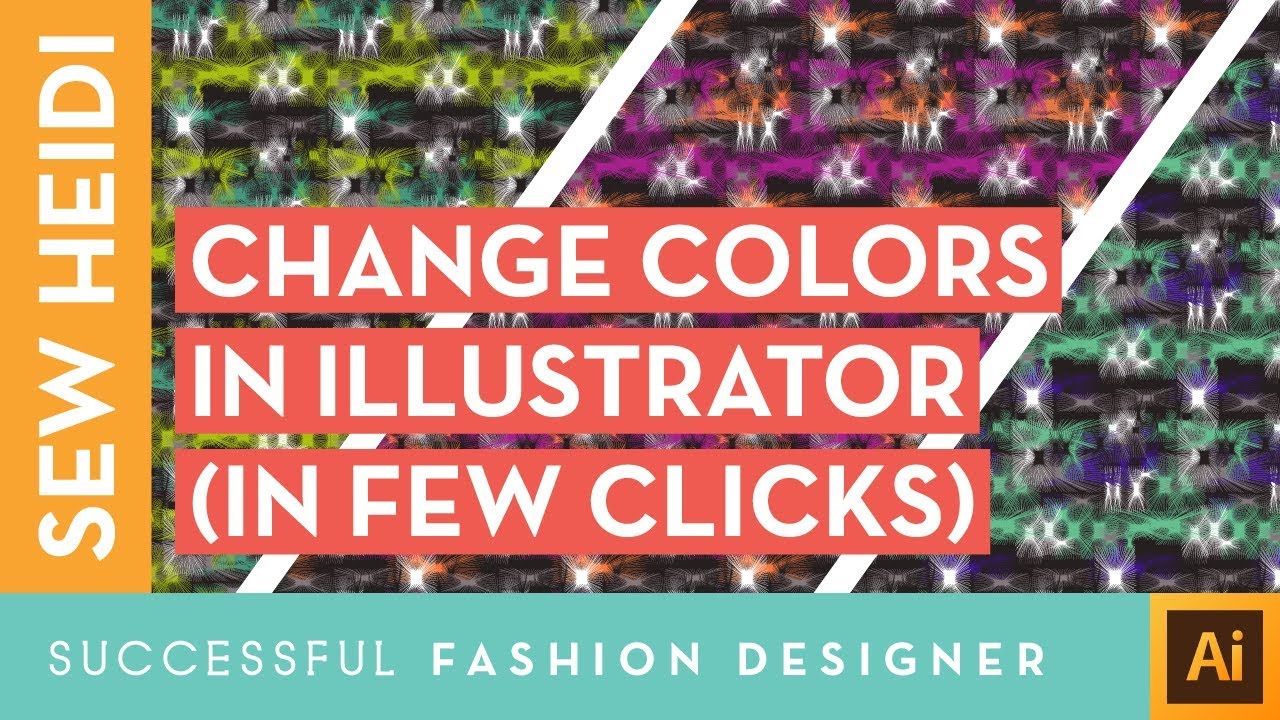 Adobe Illustrator Fashion Design Tutorial: Recolor Flat Sketches (including repeating patterns)