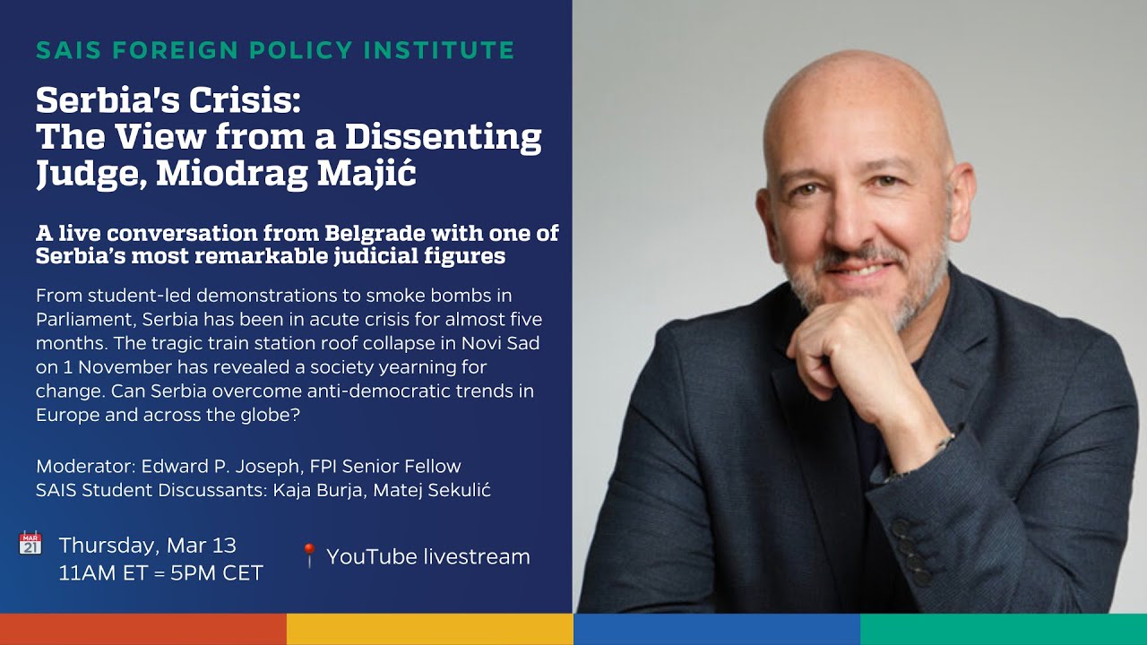 Serbia's Crisis: The View from a Dissenting Judge, Miodrag Majić