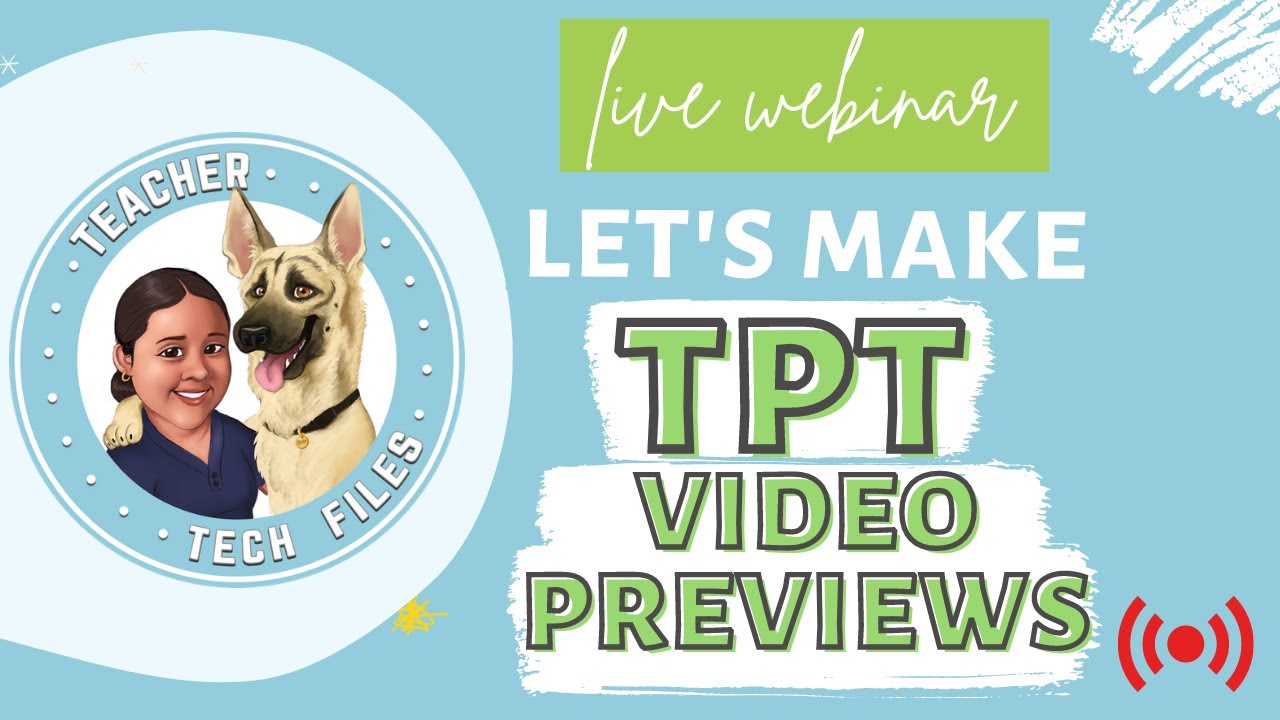 LIVE: Teachers Pay Teachers Video Previews Using Canva!