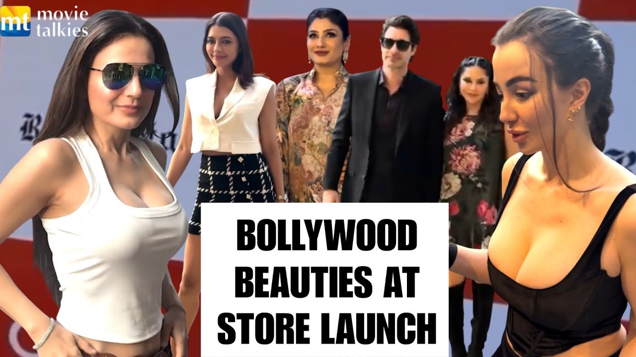 Ameesha Patel, Raveena Tandon, Ruhi Singh, Giorgia Andriani, Sunny Leone at Store Launch 