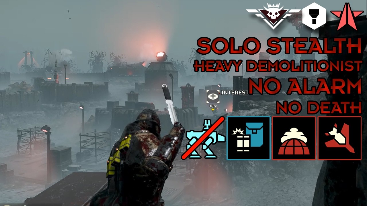 Helldivers 2 - Heavy Armor Stealth Sabotage Air Base (Super Helldive/No Alarm)