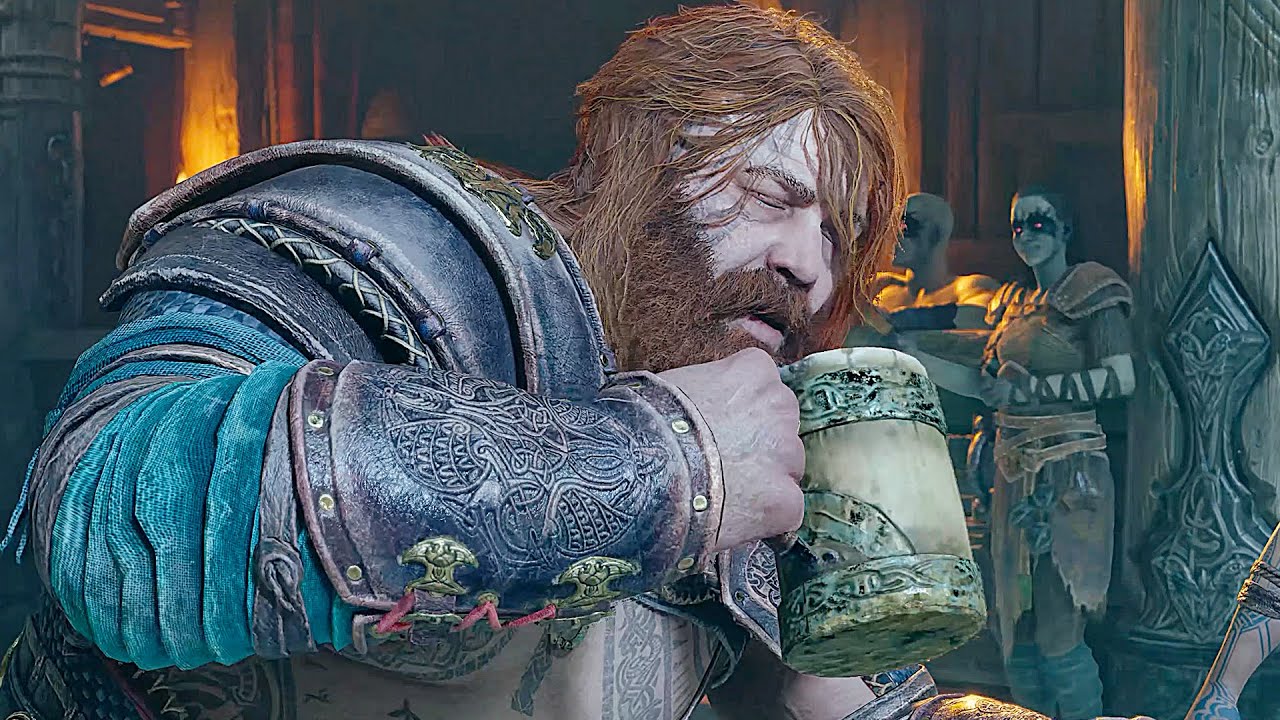 GOD OF WAR RAGNAROK - Thor à la taverne 4K