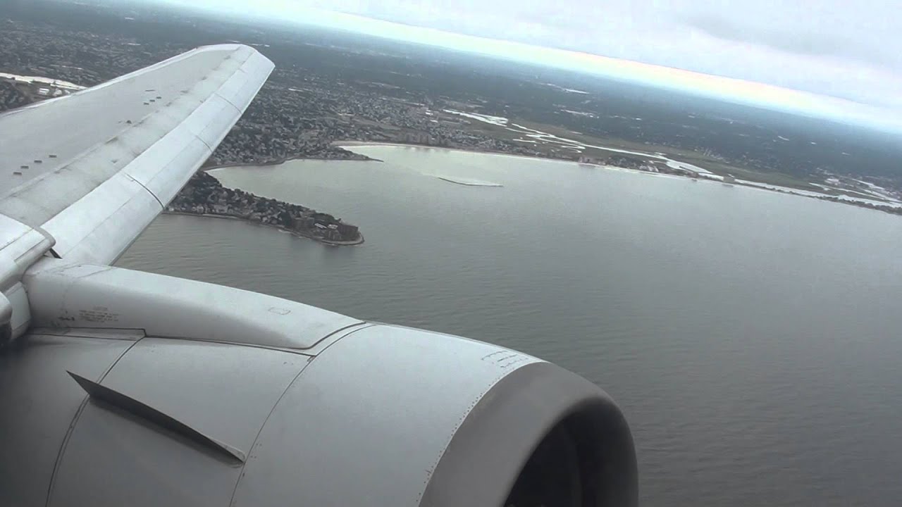 Boeing 767-300 American Airlines Takeoff Boston; HD 1080p