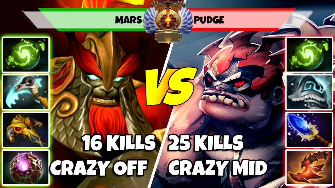 MARS (офф) против PUDGE (мид) - Эпическая битва игроков Dota 2 в ранге Immortal - Z Dota 2