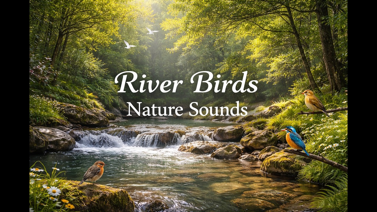 River and Birds Nature Sounds – 4 Hours Relaxing Forest River Ambience for Sleep - Zvuk Reke i Ptica
