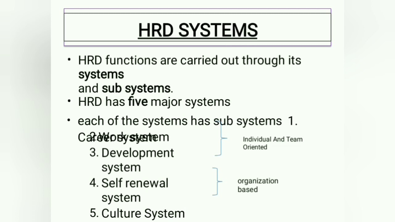 Human Resource Development