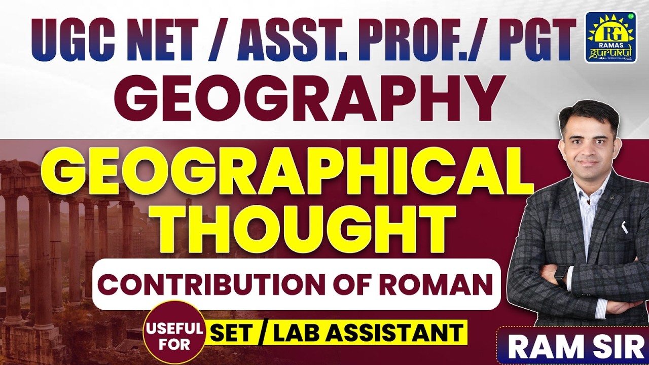 Class 4 Contribution of Romans Geographical Thought for NET, SET & PGT 2026 | Geography | by RAM Sir