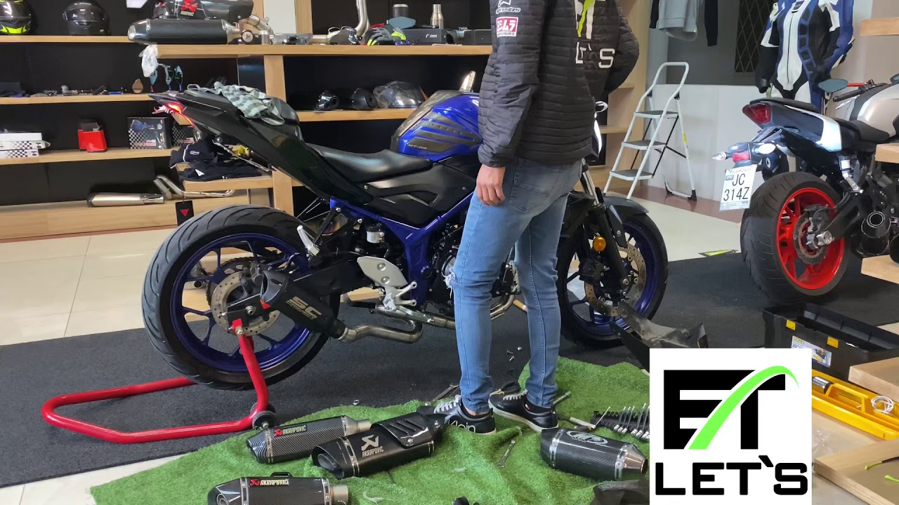 YAMAHA MT03 PRUEBA DE ESCAPES EN LET’S RACING | EXHAUST YAMAHA MT03 #mt03 #yamaha #akrapovic