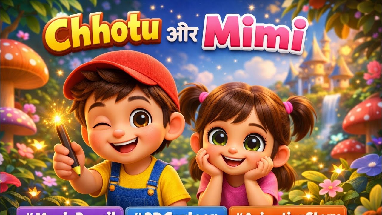 Chhotu Aur Jaadu Wali Pencil ✏️✨#ChhotuAurMimi#MagicPencil#CartoonSeries#3DCartoon#AnimationStory 😄✨
