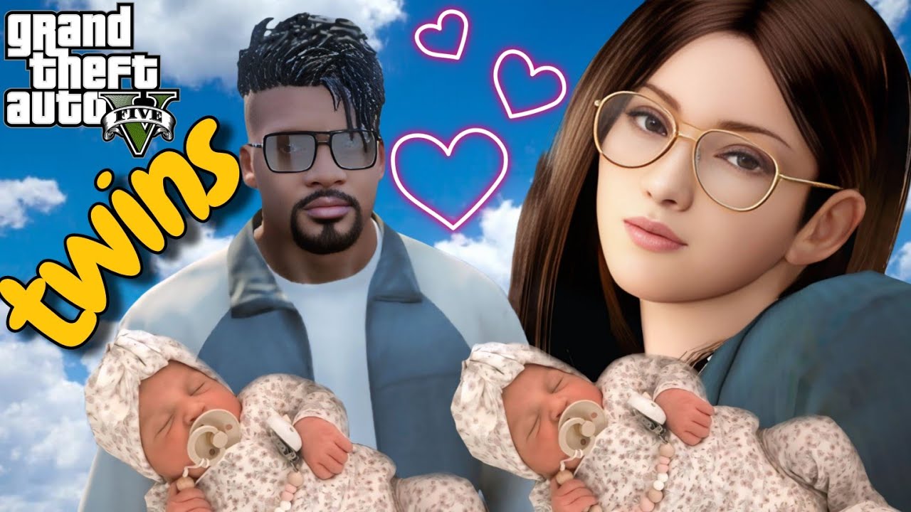 TWINS!! 💙 Franklin Becomes a Father to Twin Baby Boys! 👶👶 #gta5 #gta5mods #shinchangta5 #franklin