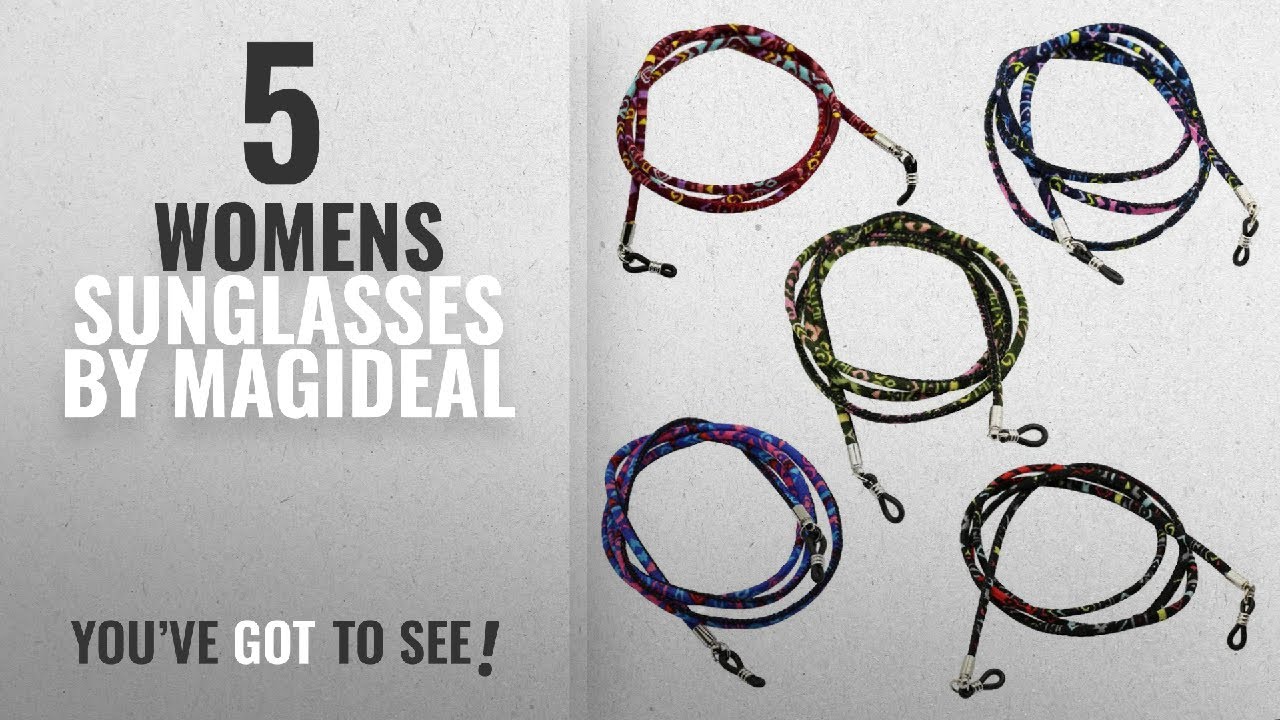 Top 10 Magideal Womens Sunglasses [2018]: MagiDeal 5pcs Mixed Color Ethnic Sunglasses Neck Cord