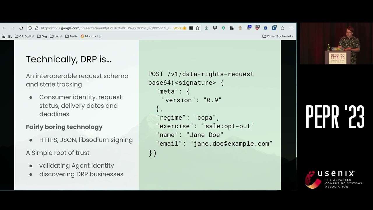 PEPR '23 - Securing and Standardizing Data Rights Requests with a Data Rights Protocol