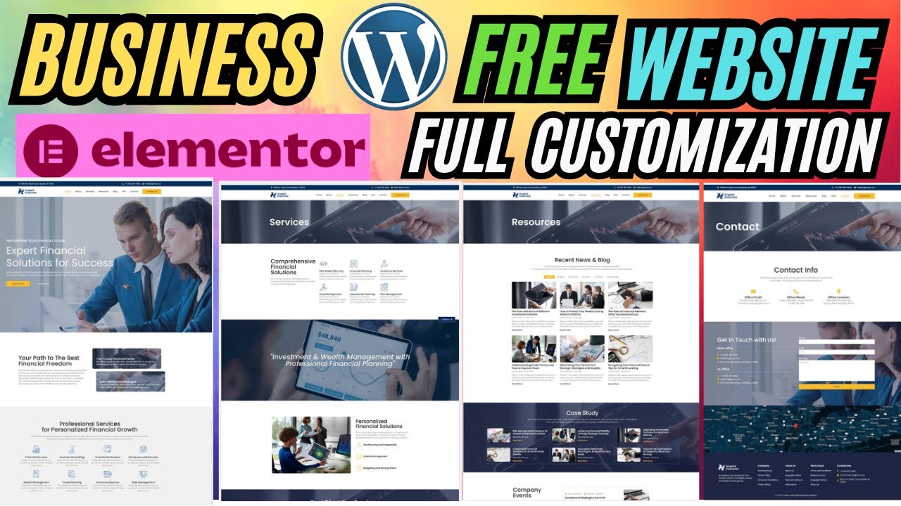 How to make FREE Professional BUSINESS | Services WordPress Website ROYAL ELEMENTOR 2025