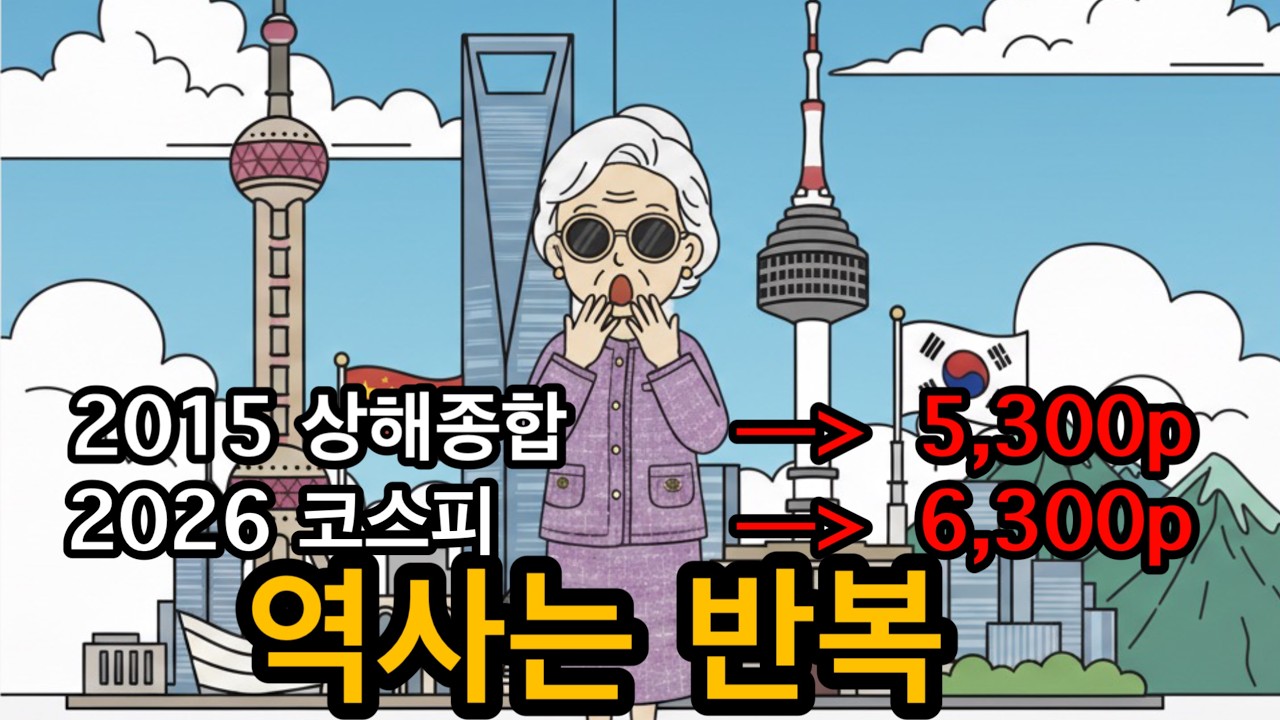2015년 중국상해지수 대폭락 대자뷰? 산이 높으면 골도 깊다. 2015년 상해종합지수와 2026년 코스피의 상관관계
