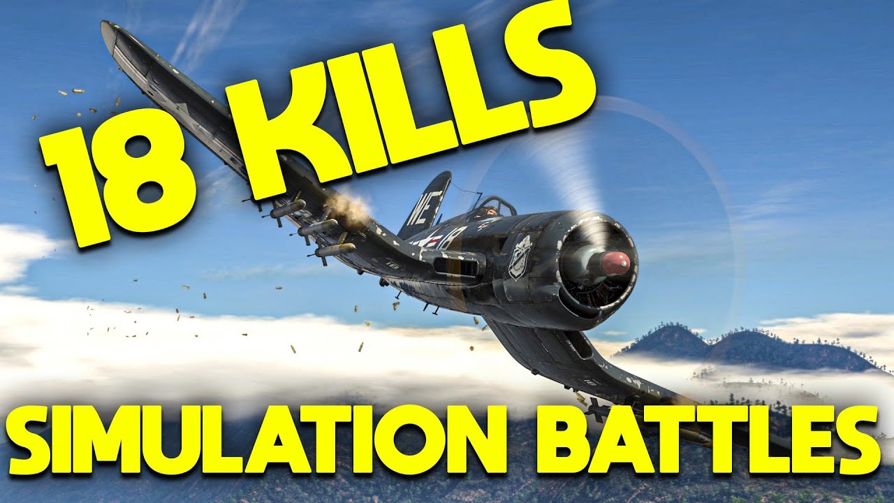 War Thunder | 18 Kills en Batallas de Simulador con el Corsair