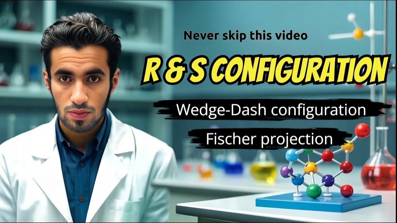 ''R/S Configuration Full Guide | Wedge–Dash Method & Fischer Projection | Stereochemistry''