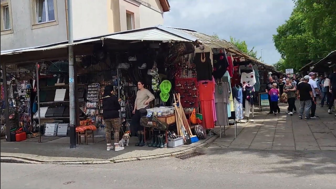 Walk Tour through Polen Markt Basar Swinemünde Swinoujscie 2025