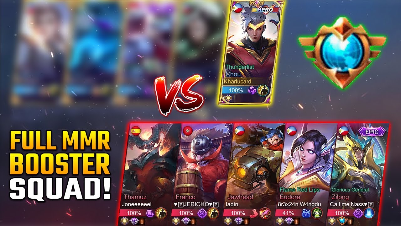 TOP GLOBAL CHOU MEETS FULL MMR BOOSTER SQUAD! WHAT HAPPENED NEXT? | MLBB