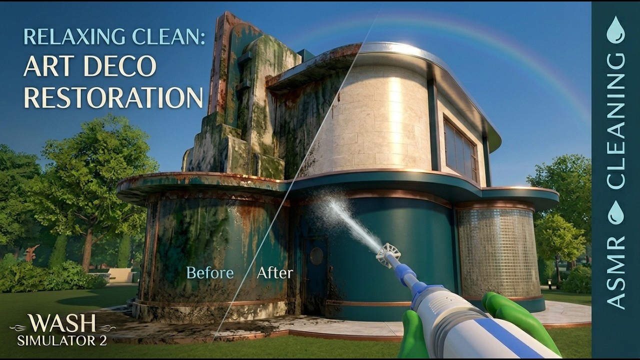 PowerWash Simulator 2 ASMR | Relaxing Art Deco House Cleaning.
