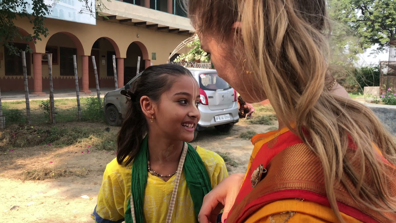 Happy kartik! Goseva and garland offering in Krishna Balaram Mandir.